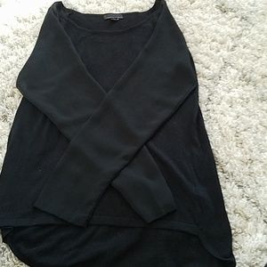 Black cashmere blend blouse